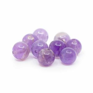 Edelstein Lose Perlen Amethyst - 10 Stück (6 mm)