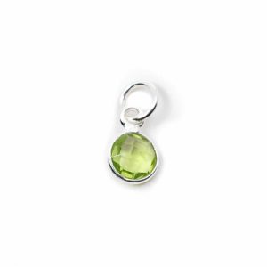 Geburtsstein-Anhänger August Peridot 925 Silber (6 mm)