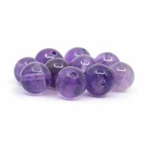 Edelstein Lose Perlen Amethyst - 10 Stück (8 mm)