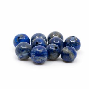 Edelstein Lose Perlen Lapislazuli - 10 Stück (10 mm)