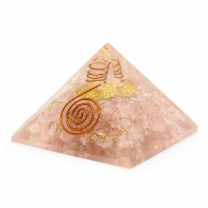 Orgon Pyramide Rosenquarz Blume des Lebens (40 mm)