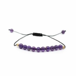 Edelstein Armband Amethyst Einstellbar