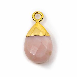 Edelstein-Anhänger Rosa Opal-Birne (10 mm)