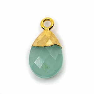 Edelstein-Anhänger Aqua-Chalcedon Spitze (12 mm)