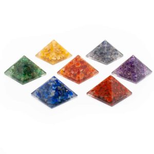 7 Chakra Orgonite Mini Pyramide Set (25 mm)