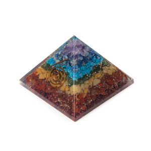 Orgonit Chakra-Pyramide mit Kupferspirale (70 mm)