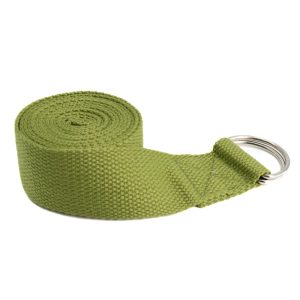 Yoga Gurt D-Ring Baumwolle Grün (183 cm)