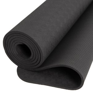 Spiru TPE Yogamatte Schwarz - Extra Dick - 6 mm - 183 x 61 cm