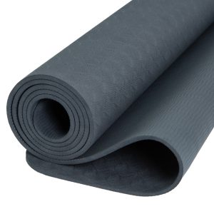 Spiru TPE Yogamatte Anthrazit- Extra Dick - 6 mm - 183 x 61 cm