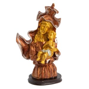 Statue der Jungfrau Maria mit Jesuskind - Handbemalt (14,5 cm)