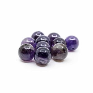 Edelstein Lose Perlen Amethyst - 10 Stück (12 mm)