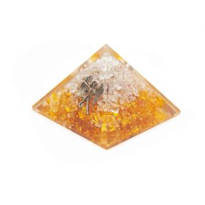 Orgonit Pyramide - Citrine mit Engel - Groß