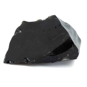 Rauer schwarzer Obsidian Edelstein 3 - 8 cm