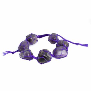 Edelstein Armband Amethyst Trommelsteine