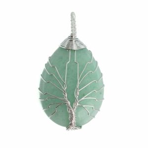 Edelstein-Anhänger Baum des Lebens Grüner Aventurin (4 cm)