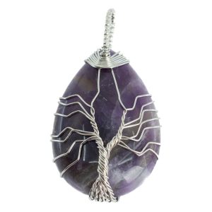 Edelstein-Anhänger Baum des Lebens Amethyst (4 cm)