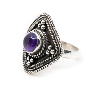 Edelstein-Ring Amethyst 925 Silber "Yirsa" (Größe 17)