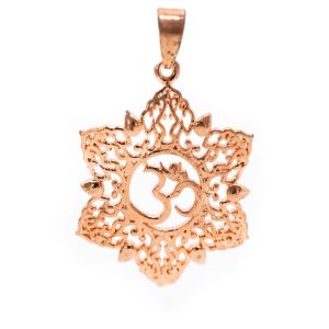 Anhänger Ohm Lotus Roségold (30 mm)