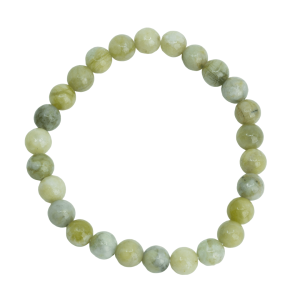 Edelstein-Armband Herren groß grüne Jade (8mm, 21 cm)