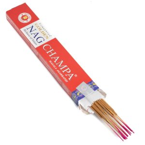 Goldener Nag Champa Räucherstäbchen (1 Schachtel)