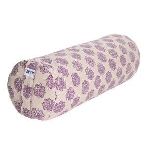 Yoga Bolster Beige Rund Baumwolle - Mandala - 59 x 21,5 cm