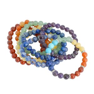 7 Chakra Armbänder Set mit 8 Armbändern