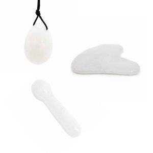 Witte Jade Massage-Set - Bündel