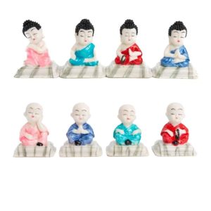 Glückliche Buddha-Figuren Set (2 x 4 Figuren) - Bündel