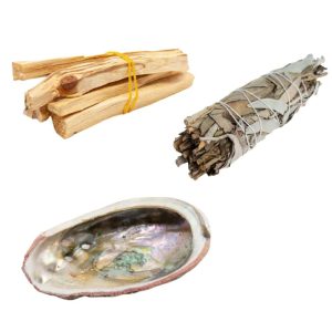 Reinige dein Haus Paket mit weißem Salbei & Lavendel Smudge (Mittel) - Bündel