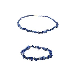 Lapis Lazuli Splitarmband und -Kettenset - Bündel