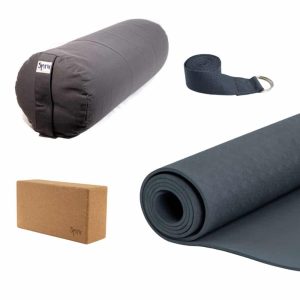 Yoga Starter Set Anthrazit / Grau - Bündel