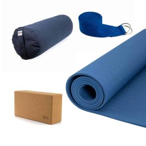 Blaue Nachhaltige Yoga Extra Set - Bündel